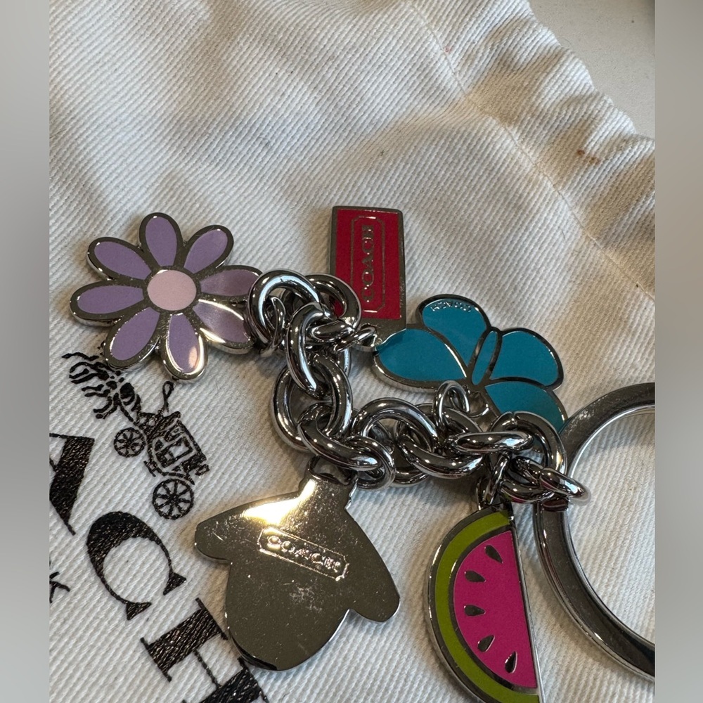 Coach Floral and Bee Charm Keychain - Picture 3 of 4